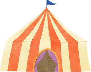 Stylized Watercolor Circus Tent